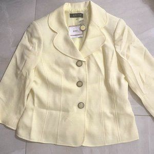$129 NWT Kasper Vintage Buttoned Blazer Jacket